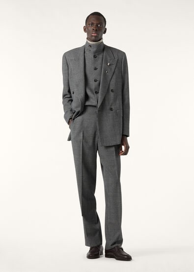 BUXTON TROUSERS WOOL PRINCE WALES MOULINE'
