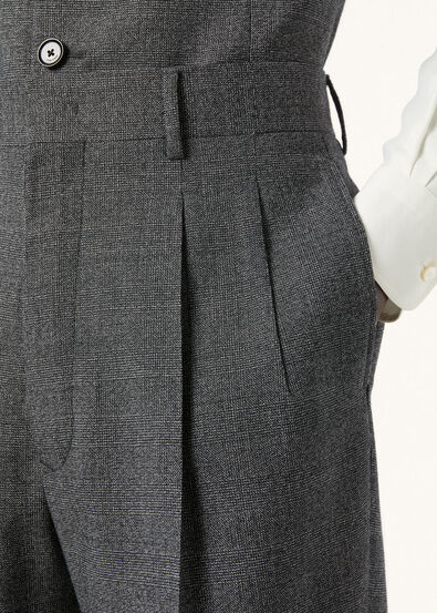 BUXTON TROUSERS WOOL PRINCE WALES MOULINE'