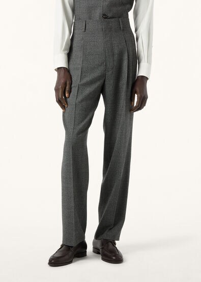 BUXTON TROUSERS WOOL PRINCE WALES MOULINE'