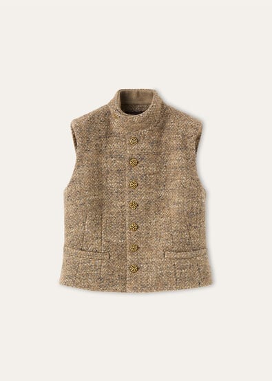 LEMAN VEST TWEED LUREX