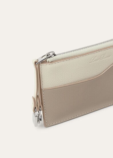EXTRA ZIPPOUCH WTH CARDHOLDER LINEN CALF