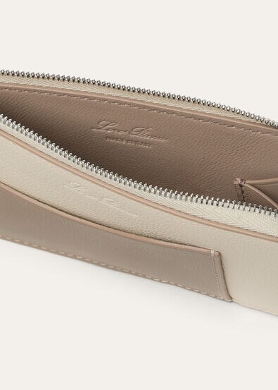 EXTRA ZIPPOUCH WTH CARDHOLDER LINEN CALF