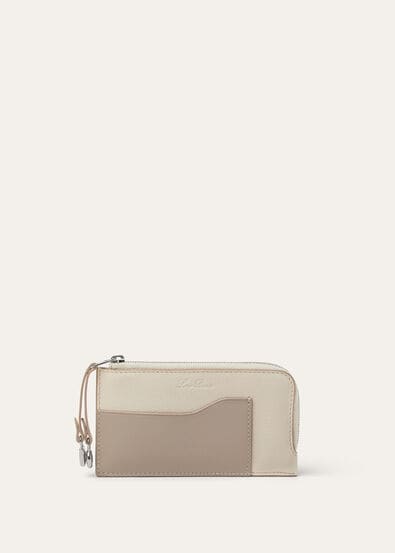 EXTRA ZIPPOUCH WTH CARDHOLDER LINEN CALF