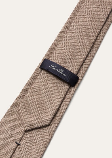 YALE TIE 8 DIAGONAL CHEVRON SILK CASH