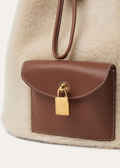 EXTRA DRAWSTRING BACKPACK L27 CASHFUR ROUNDED LTH