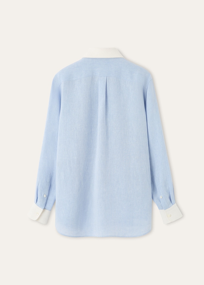 THEA PENNY COLLAR SHIRT SUMMER LINEN CREPE NATTE'_FAQ1470_60MN_2