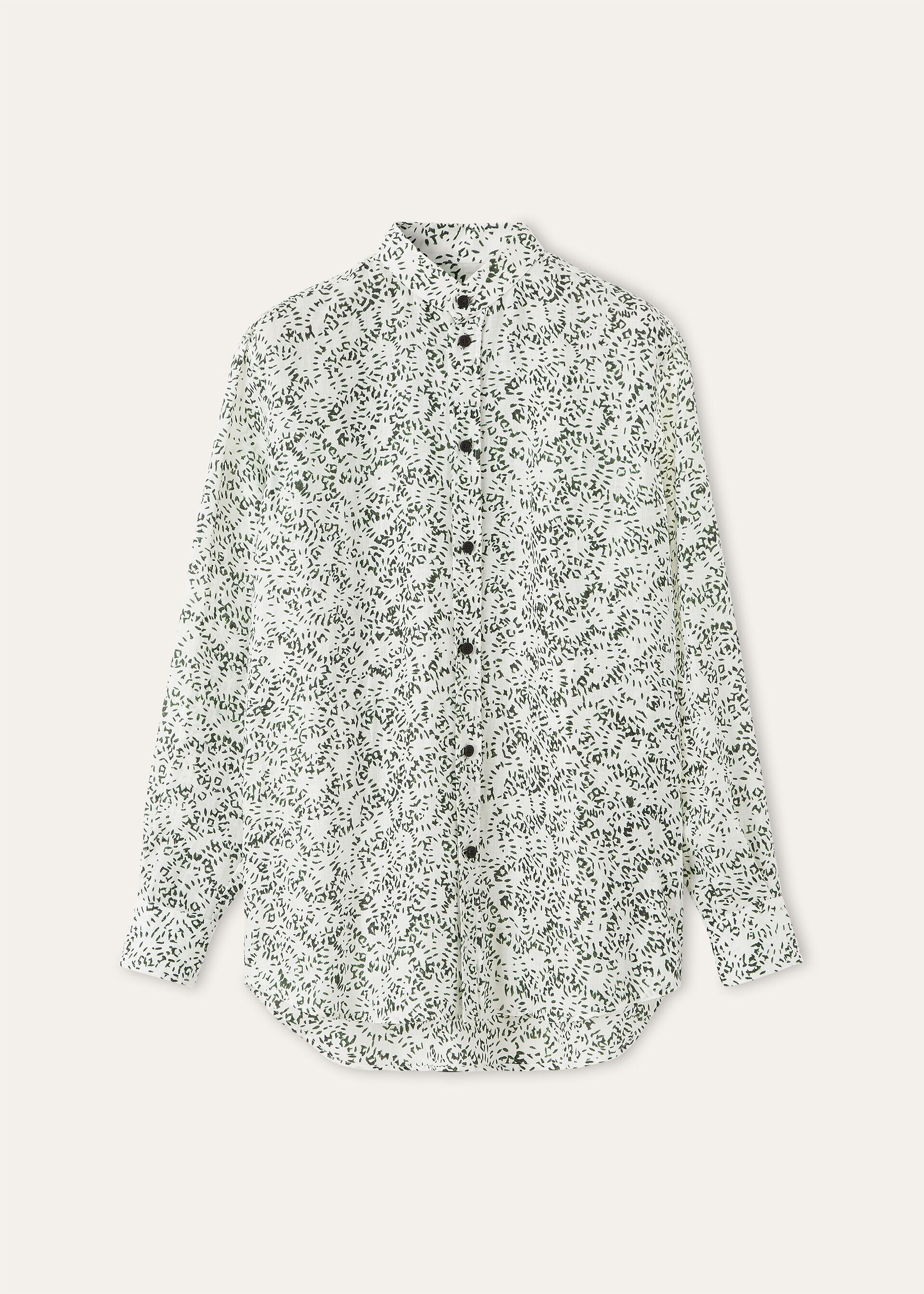 THEA KOREAN COLLAR SHIRT PIOT FIREWORKS LINEN
