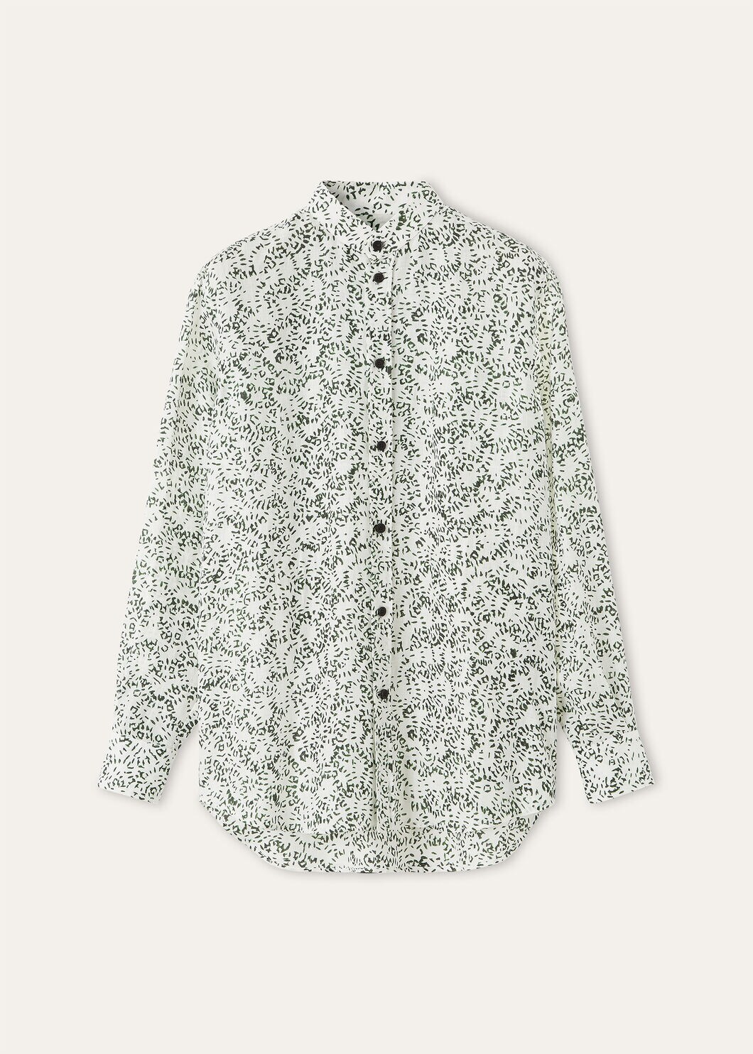 THEA KOREAN COLLAR SHIRT PIOT FIREWORKS LINEN