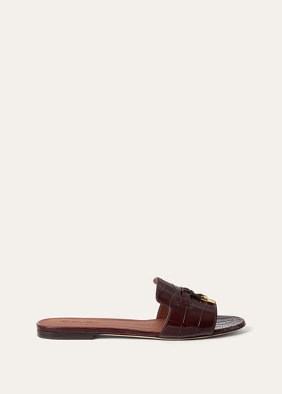 SUMMER CHARMS FLAT MULE INFINITO CROCODILE