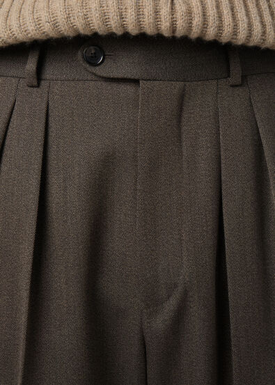 STAFFORD TROUSERS WOOL MOULINE' COVER