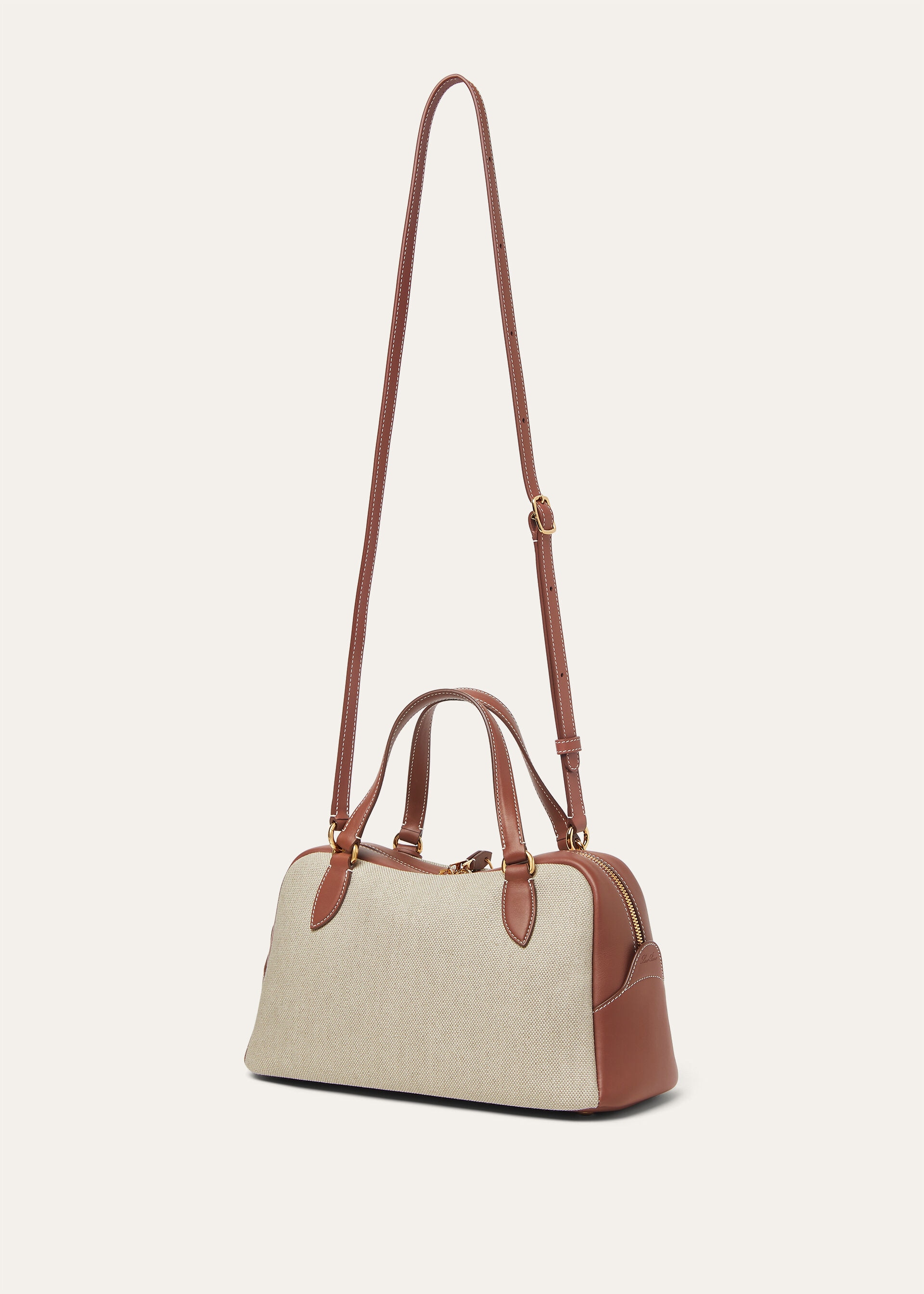 NEEDLE SMALL NATURAL CANVAS/ROUNDED LEATHER