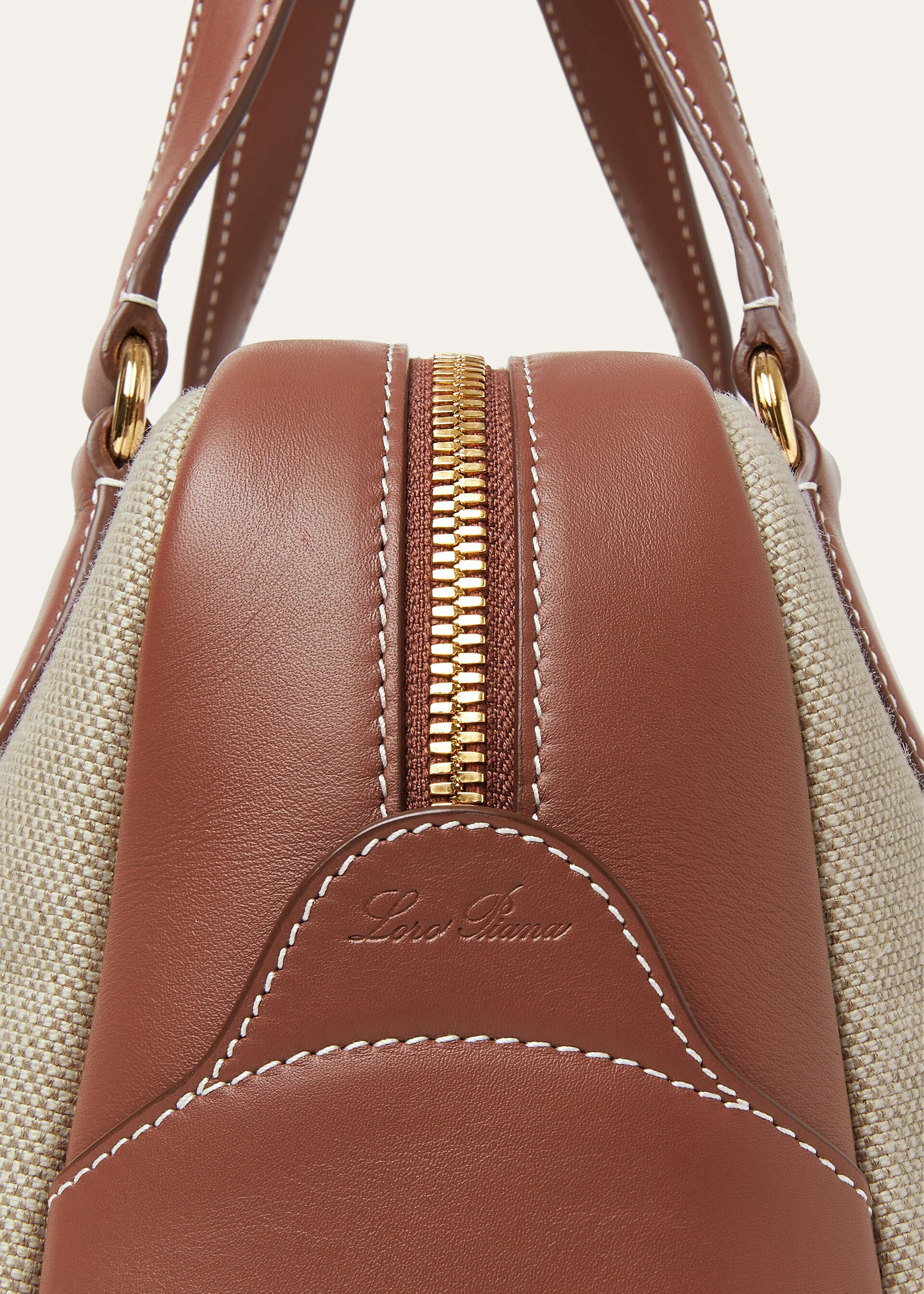 NEEDLE SMALL NATURAL CANVAS/ROUNDED LEATHER