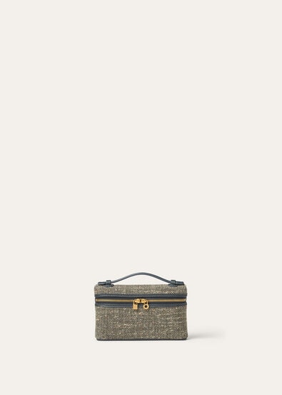 EXTRA POCKET MINI PCH WOOL LNN SLK TWEED/RND LTHR