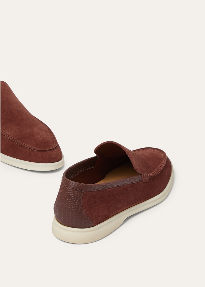 Summer Walk Loafer Suede Amarone | Loro Piana CC