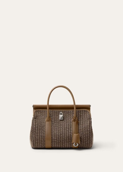 LOOM L25 PINSTRIPES TWEED/ROUNDED LEATHER