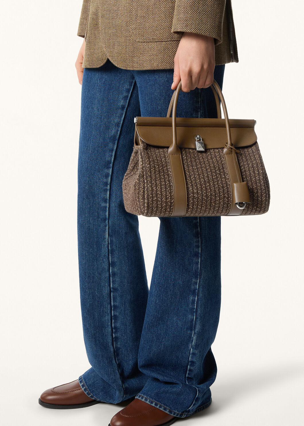 LOOM L25 PINSTRIPES TWEED/ROUNDED LEATHER