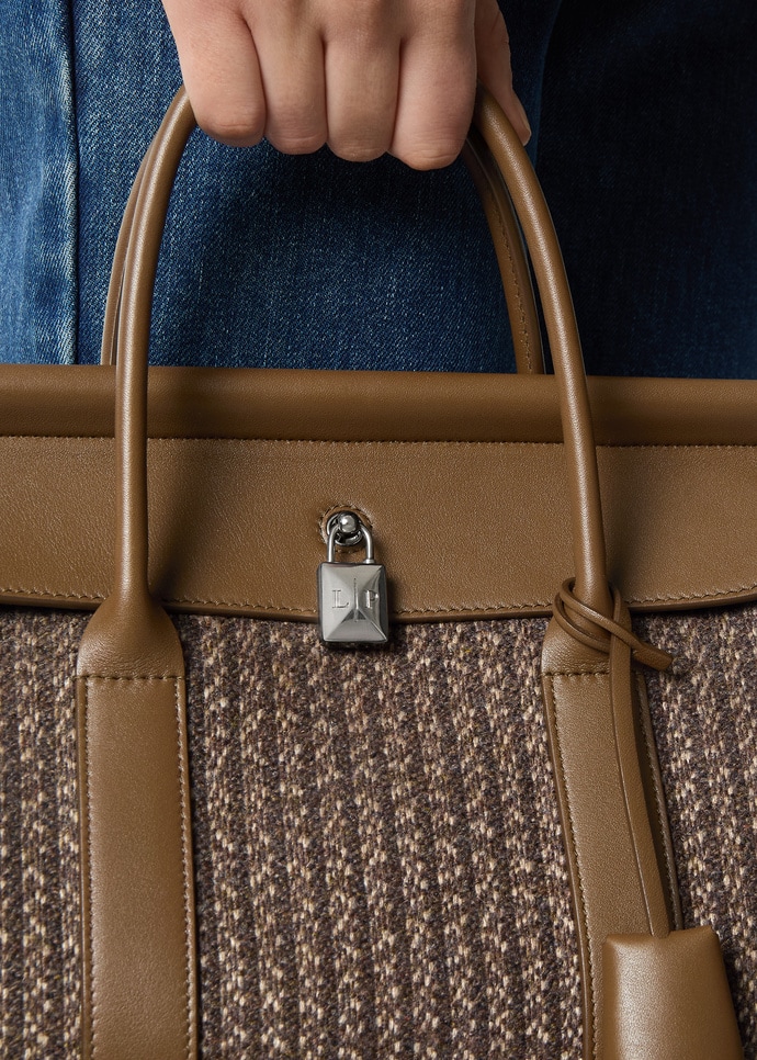 LOOM L25 PINSTRIPES TWEED/ROUNDED LEATHER_FAQ2337_B5NP_NR_2