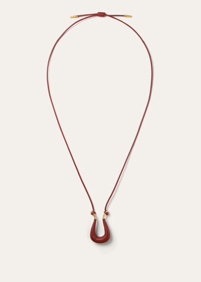 BRAIDED DUO NECKLACE LEATHER