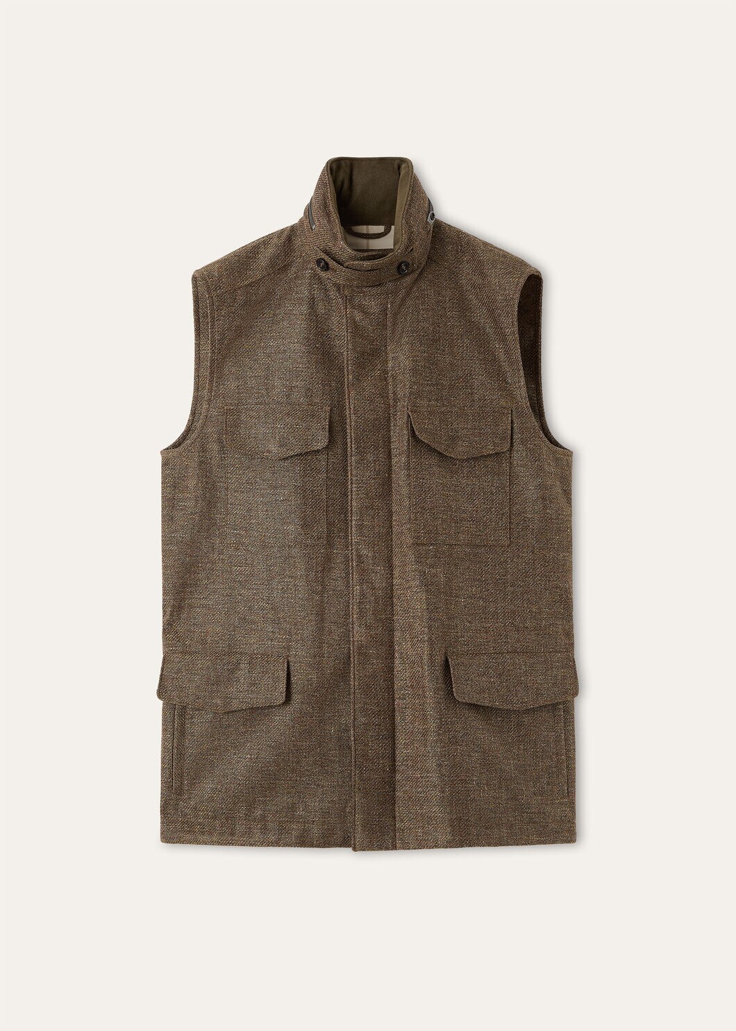 TRAVELLER VEST LINEN COTTON MALFILE' STORM