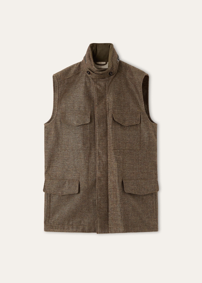 TRAVELLER VEST LINEN COTTON MALFILE' STORM_FAQ2555_518P_1