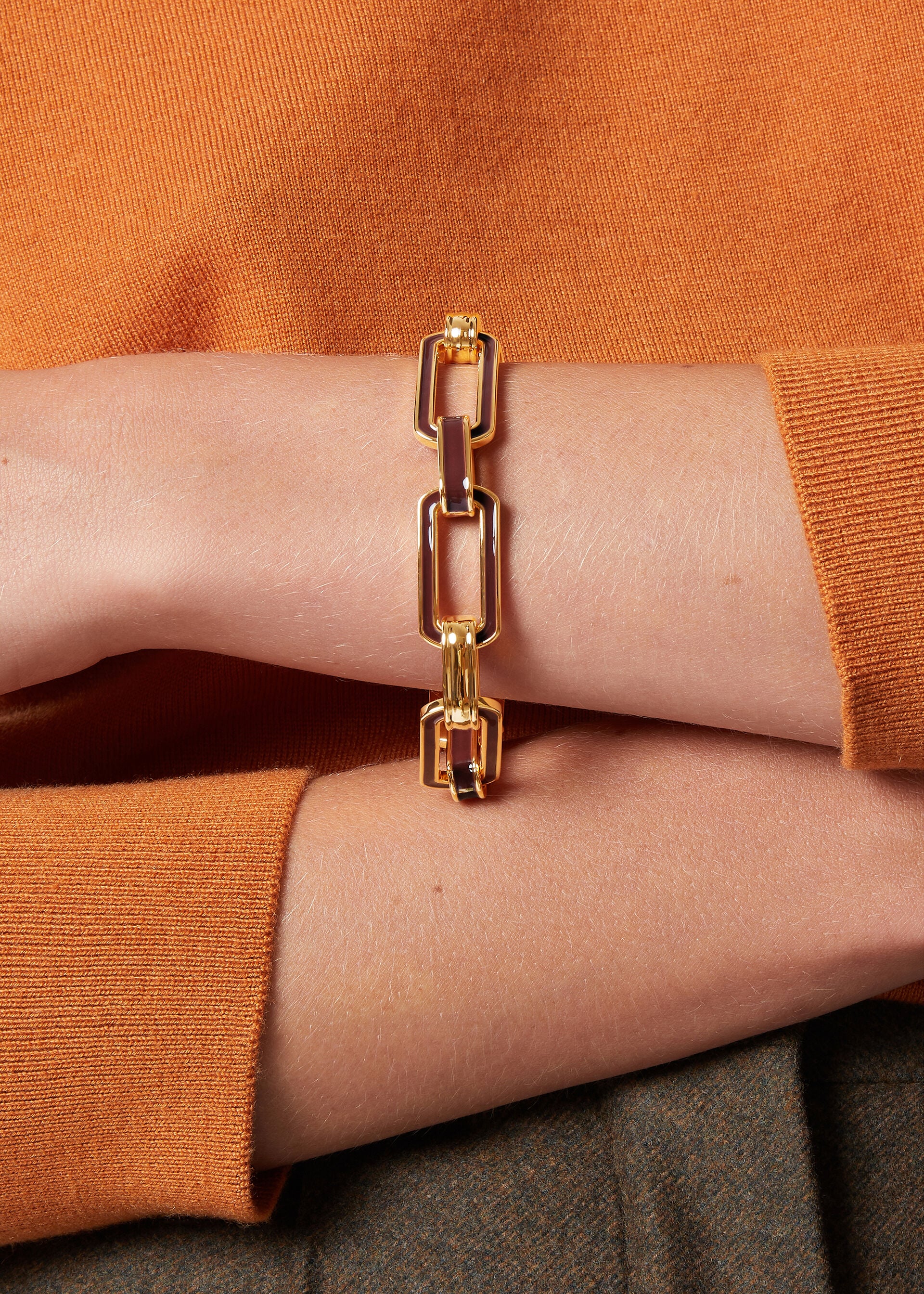 LINK CHAIN BRACELET WITH ENAMEL