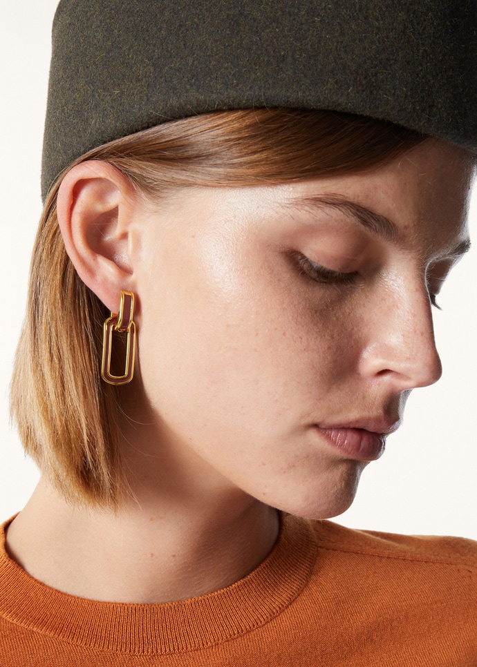 LINK CHAIN EARRINGS WITH ENAMEL_FAQ2716_B4DA_NR_1