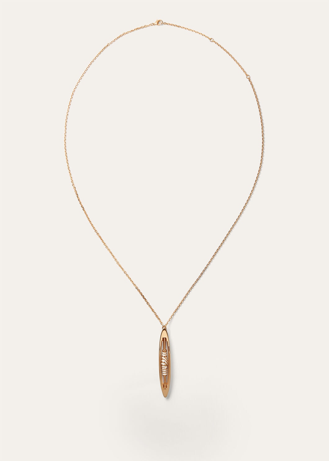 SHUTTLE NECKLACE WITH ENAMEL