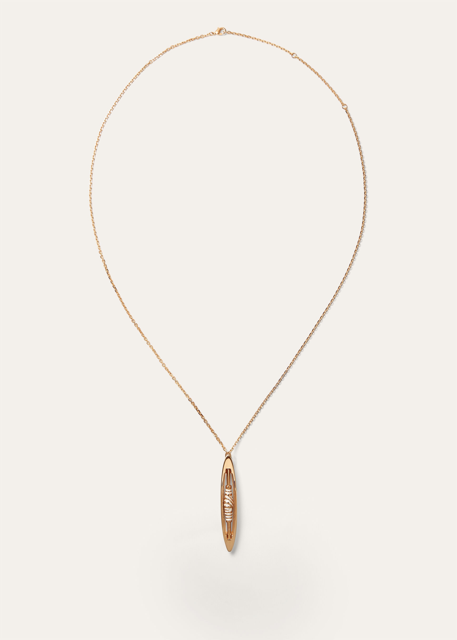 SHUTTLE NECKLACE WITH ENAMEL