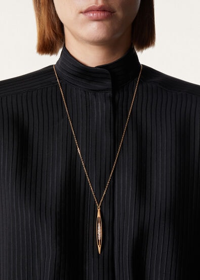SHUTTLE NECKLACE WITH ENAMEL