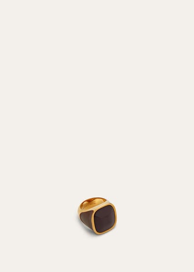 BONBON ROUND RING BRASS WITH ENAMEL
