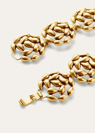 DROPLET FLOWERS NECKLACE BRASS
