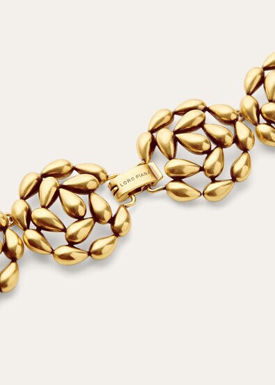 DROPLET FLOWERS NECKLACE BRASS