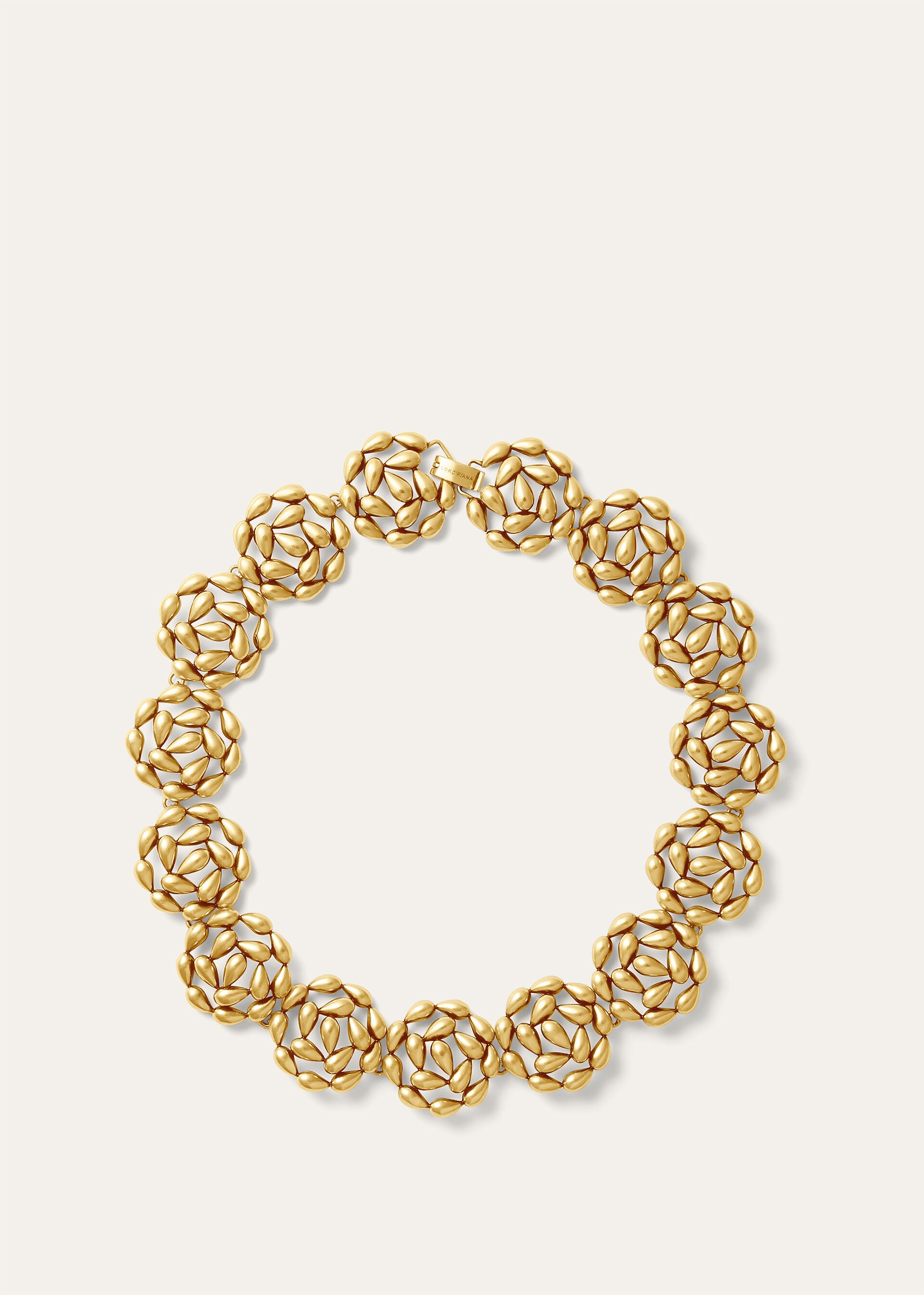 DROPLET FLOWERS NECKLACE BRASS