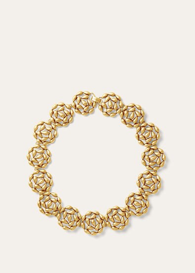 DROPLET FLOWERS NECKLACE BRASS