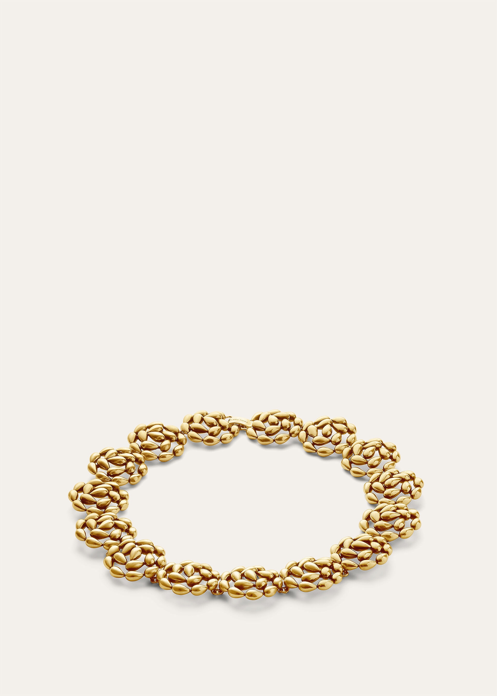 DROPLET FLOWERS NECKLACE BRASS