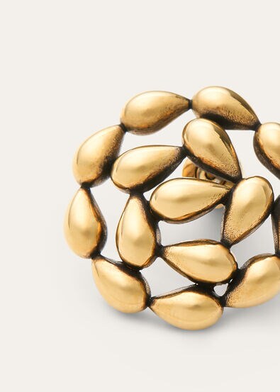 DROPLET FLOWERS EARRINGS BRASS