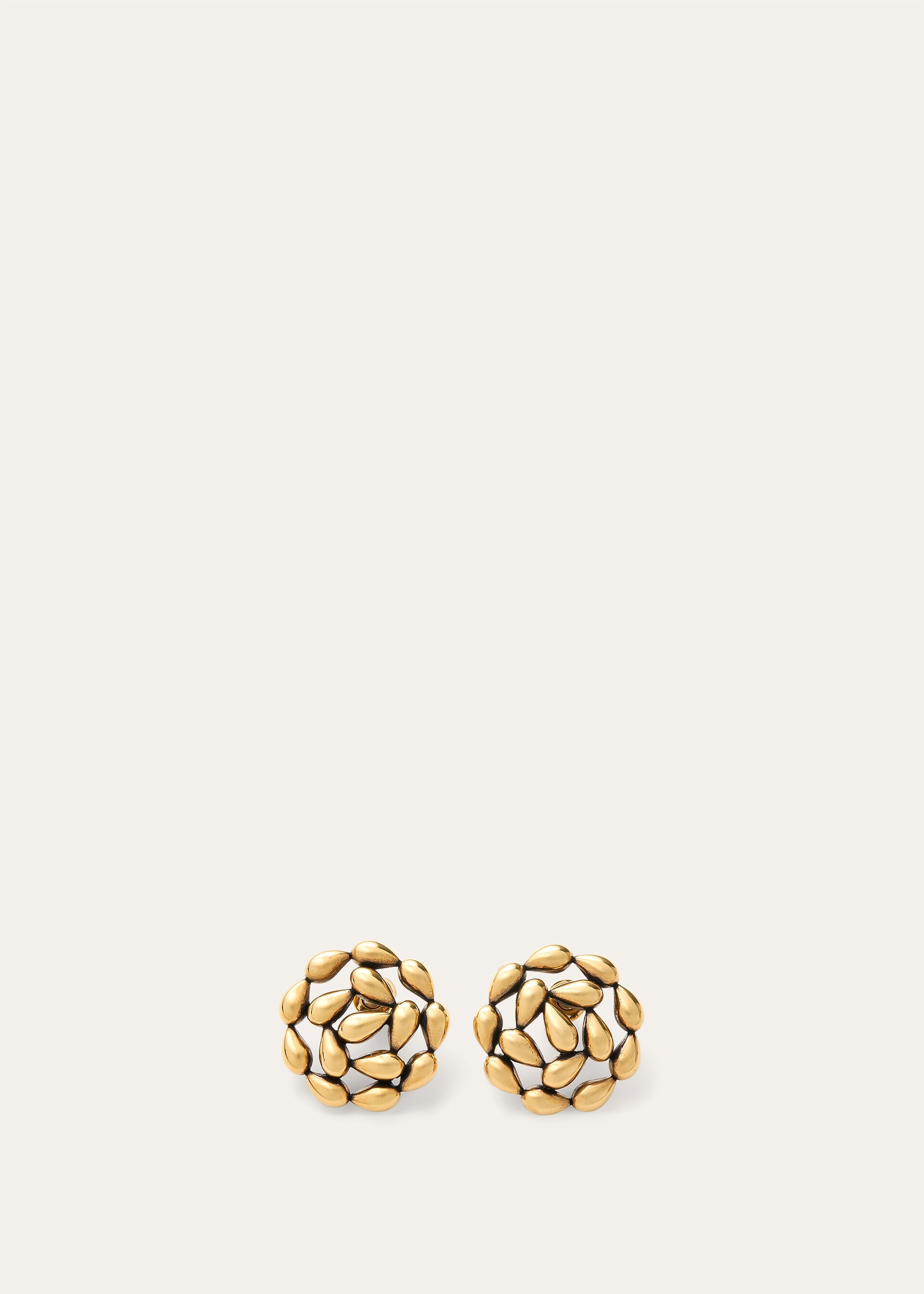 DROPLET FLOWERS EARRINGS BRASS