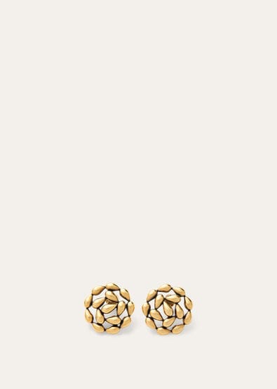 DROPLET FLOWERS EARRINGS BRASS