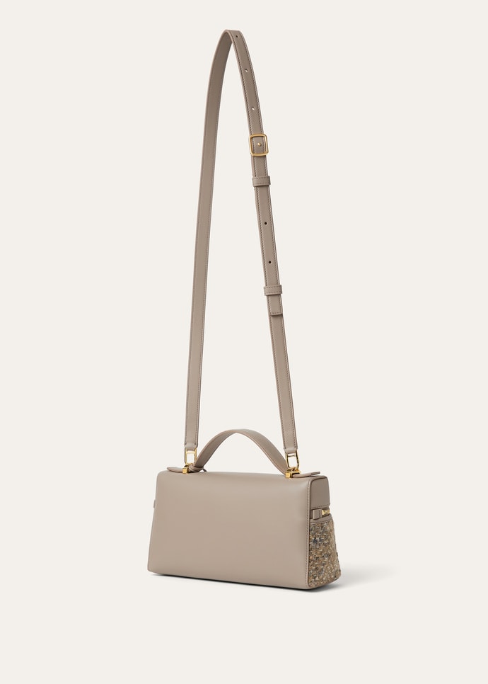 EXTRA BAG L23 TWEED LUREX/ROUNDED LEATHER_FAQ2941_F7MH_NR_2