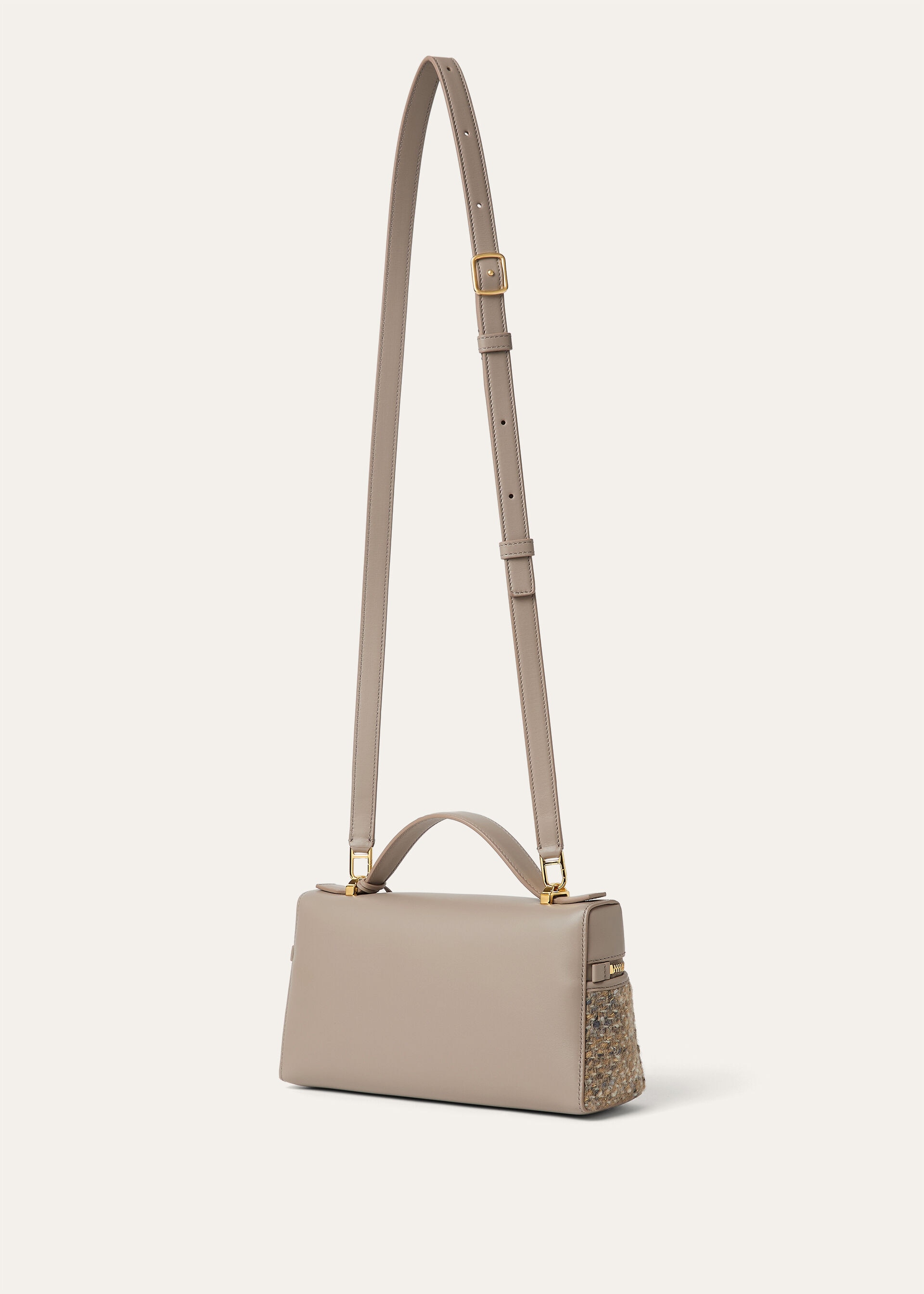 EXTRA BAG L23 TWEED LUREX/ROUNDED LEATHER