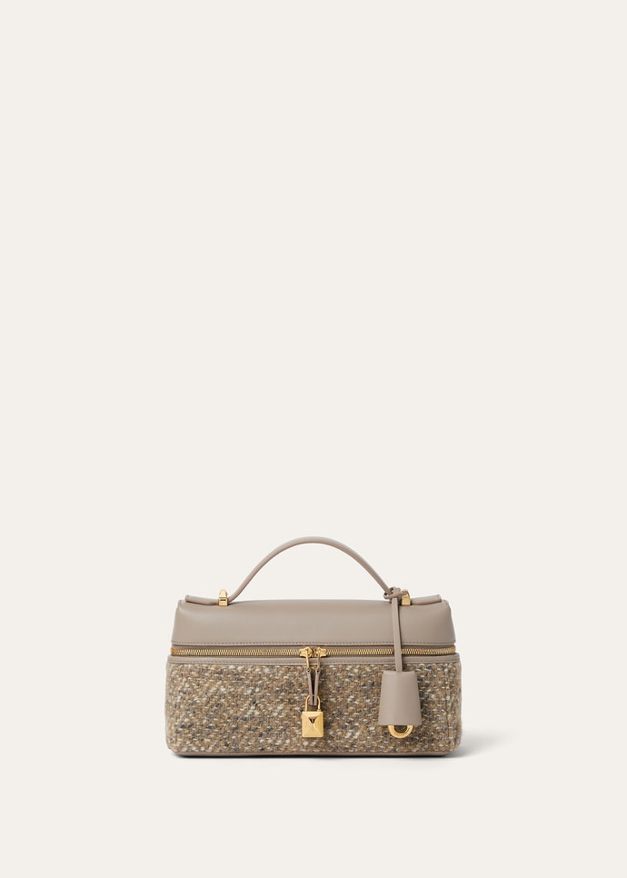 EXTRA BAG L23 TWEED LUREX/ROUNDED LEATHER_FAQ2941_F7MH_NR_1