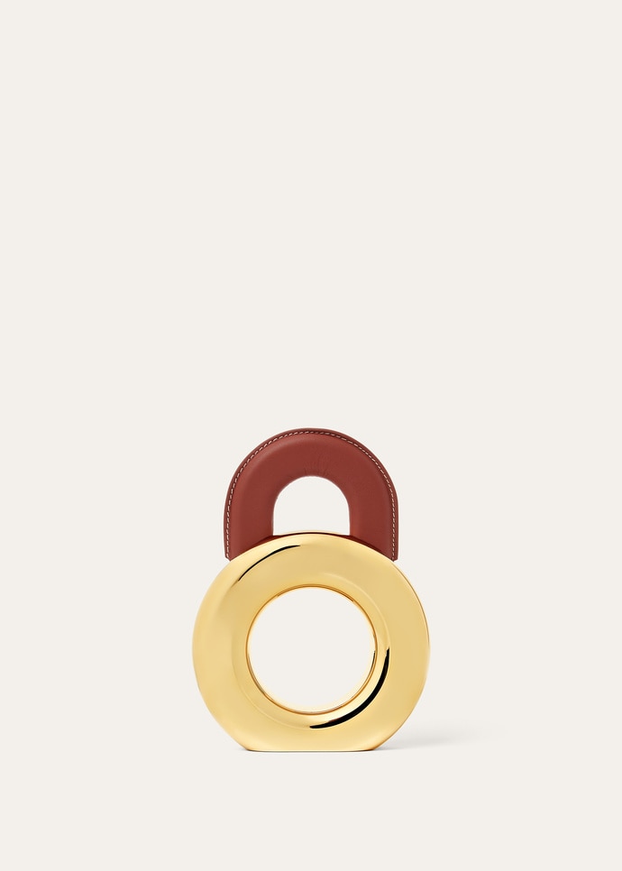 GHIERA CHARM BOOKEND BRASS & LEATHER_FAQ3385_B5R0_NR_1