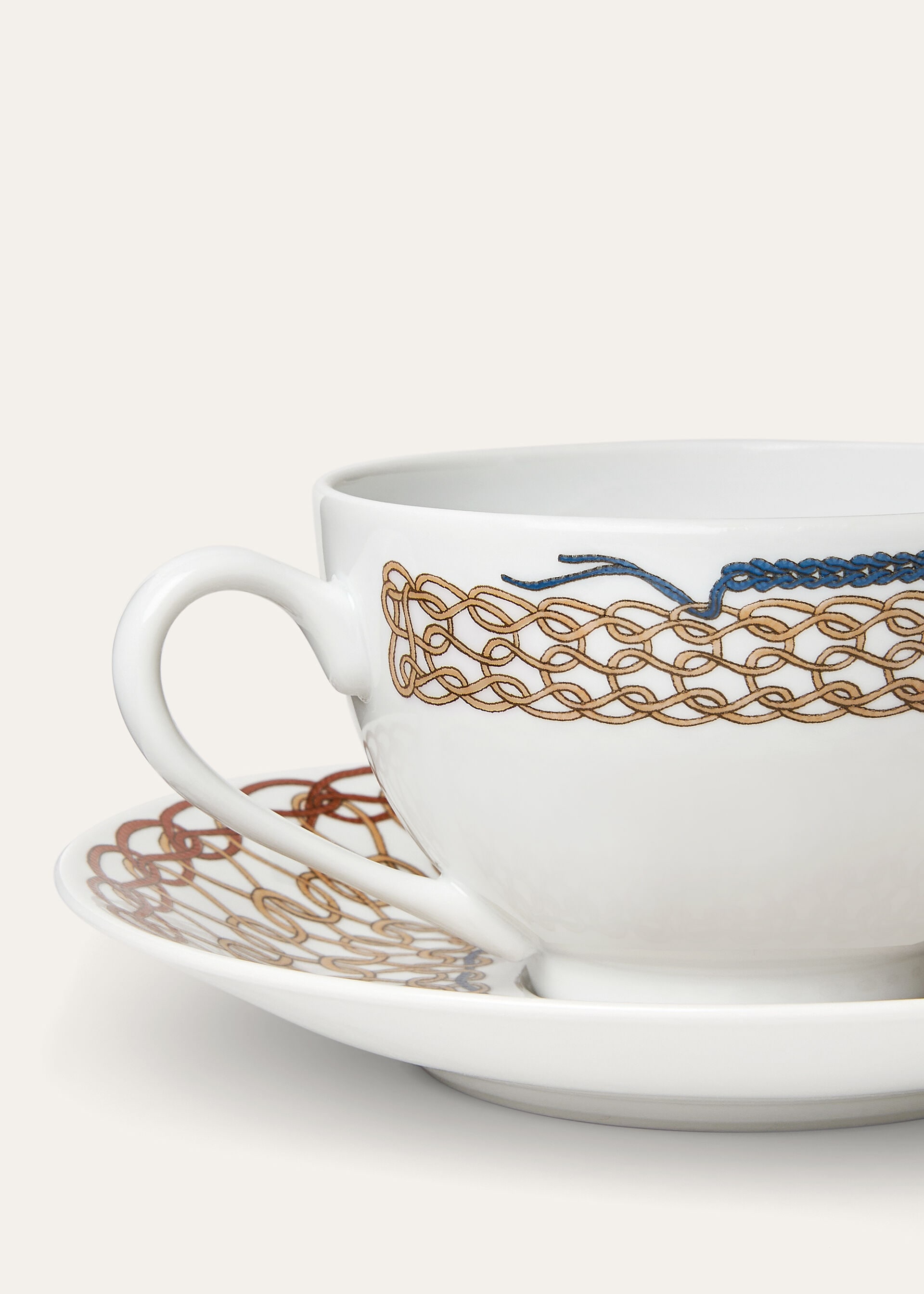 TEA CUP & SAUCER PUNTI A MAGLIA