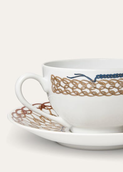 TEA CUP & SAUCER PUNTI A MAGLIA