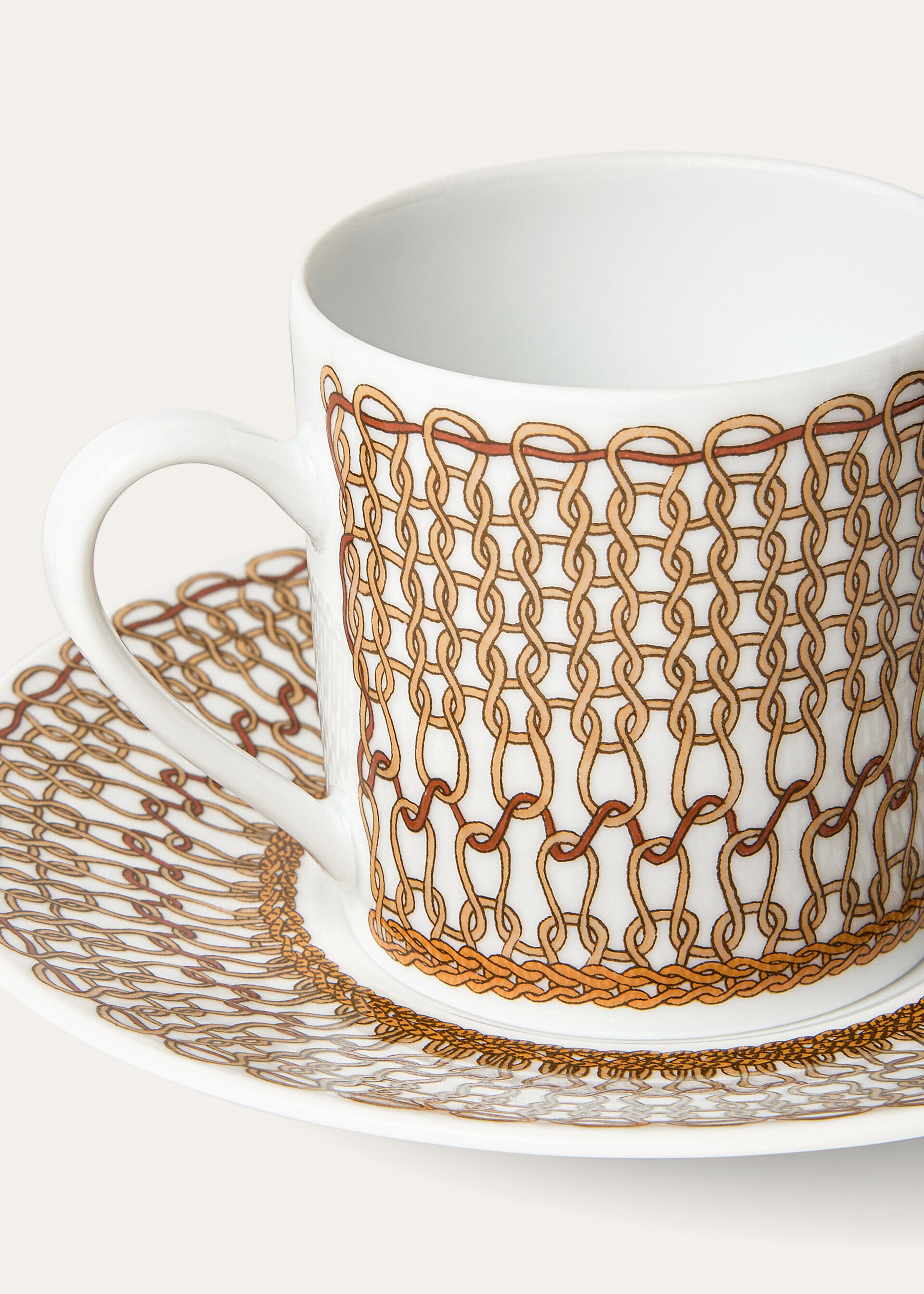 COFFEE CUP & SAUCER PUNTI A MAGLIA