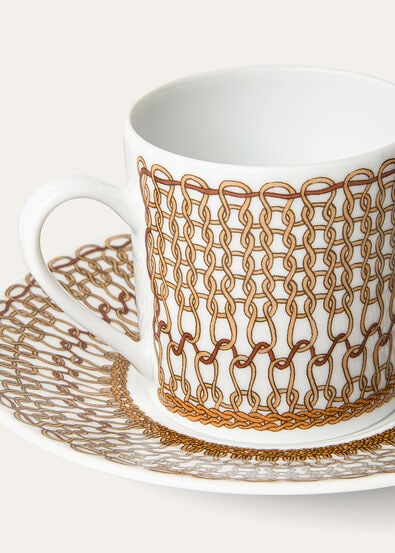 COFFEE CUP & SAUCER PUNTI A MAGLIA