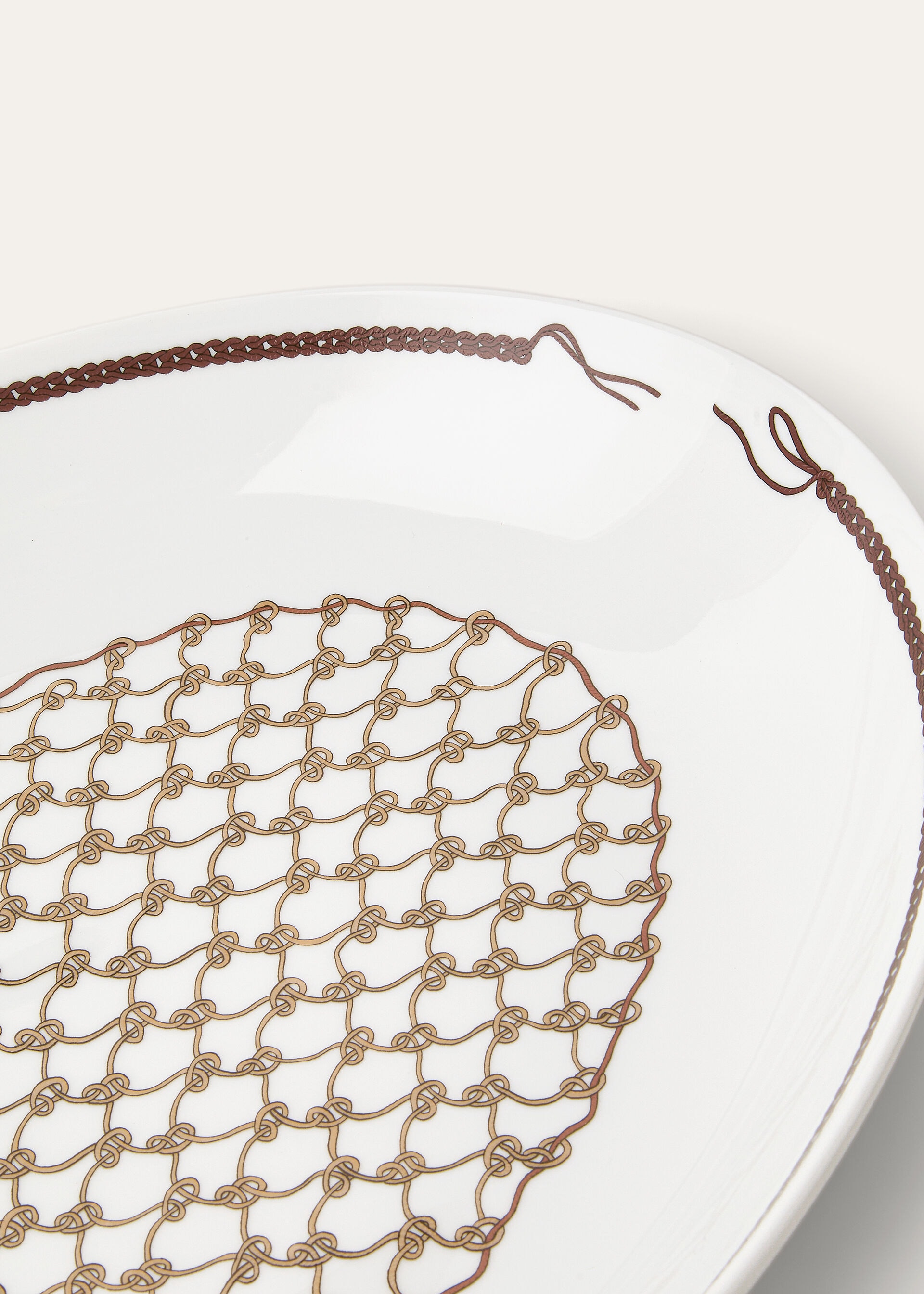 OVAL PLATTER 38 CM PUNTI A MAGLIA