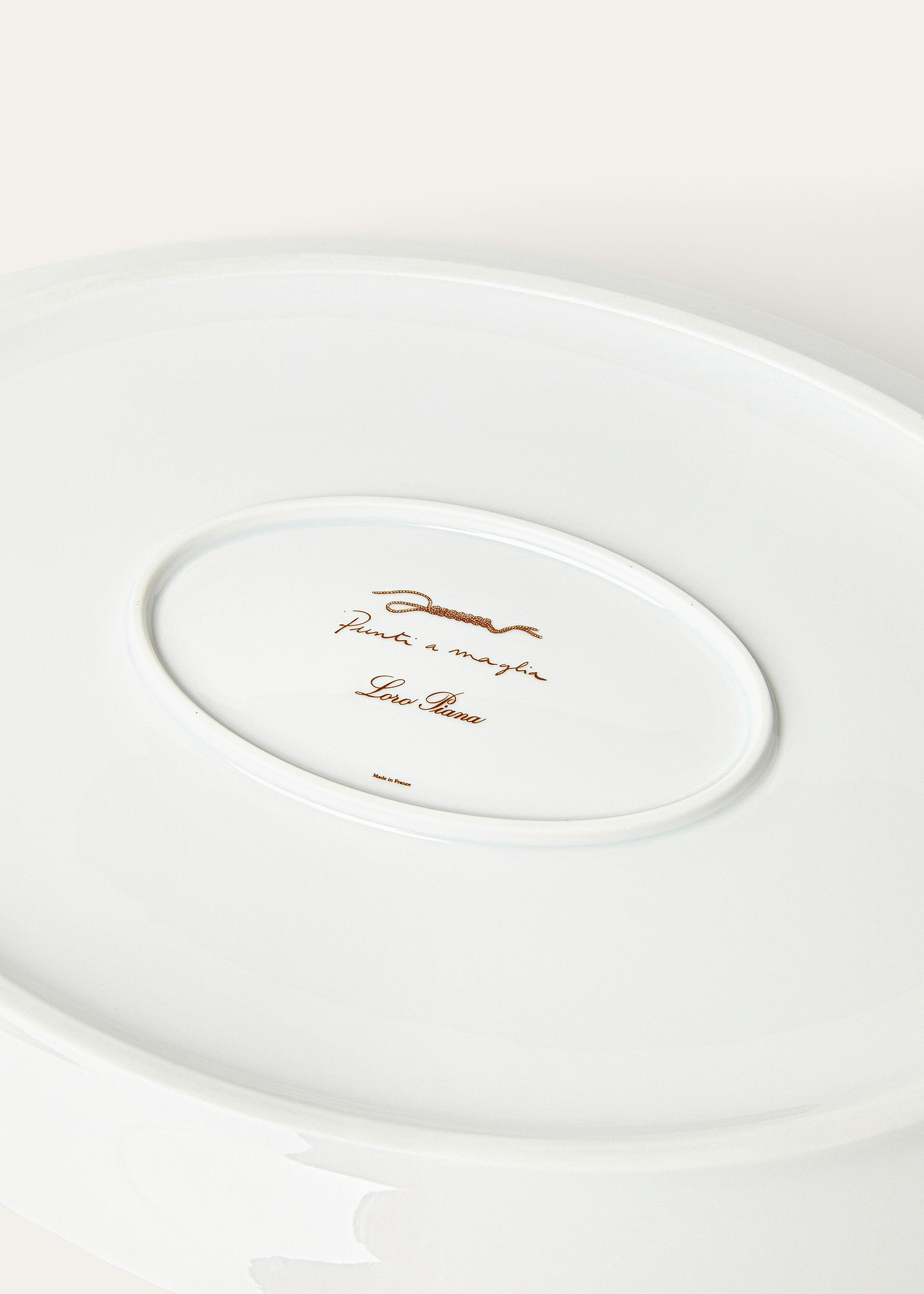 OVAL PLATTER 38 CM PUNTI A MAGLIA