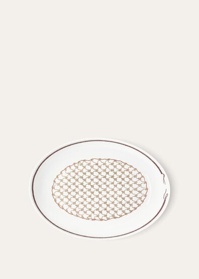 OVAL PLATTER 38 CM PUNTI A MAGLIA