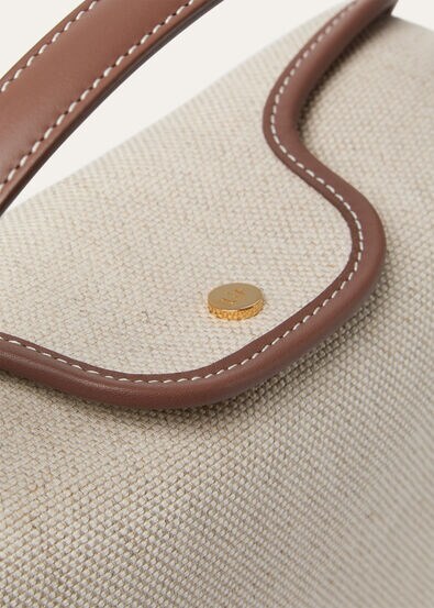 LP TRAVEL POUCH NATURAL CANVAS/ROUNDED LEATHER